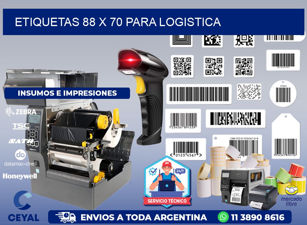 ETIQUETAS 88 x 70 PARA LOGISTICA