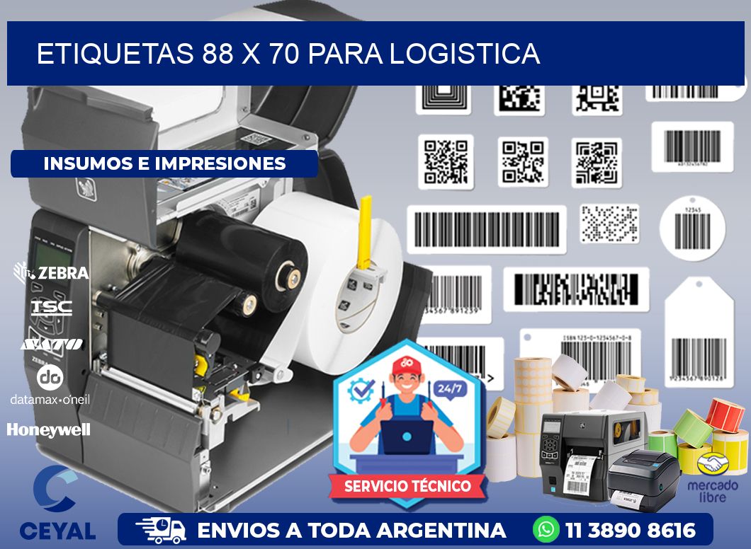 ETIQUETAS 88 x 70 PARA LOGISTICA