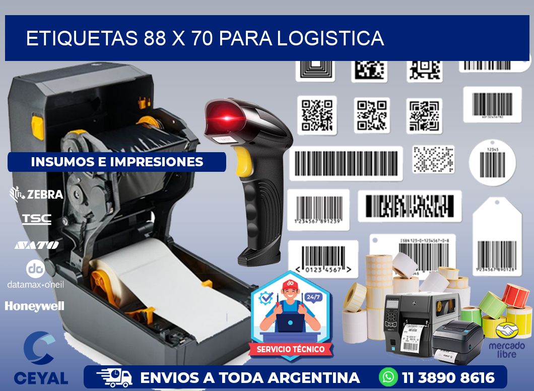 ETIQUETAS 88 x 70 PARA LOGISTICA