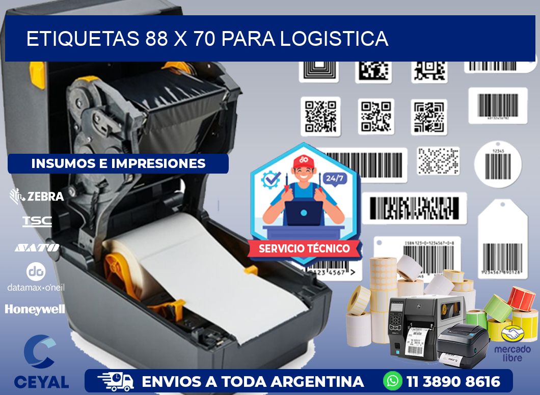 ETIQUETAS 88 x 70 PARA LOGISTICA