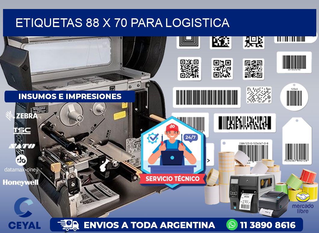 ETIQUETAS 88 x 70 PARA LOGISTICA