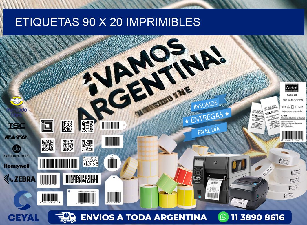 ETIQUETAS 90 x 20 IMPRIMIBLES