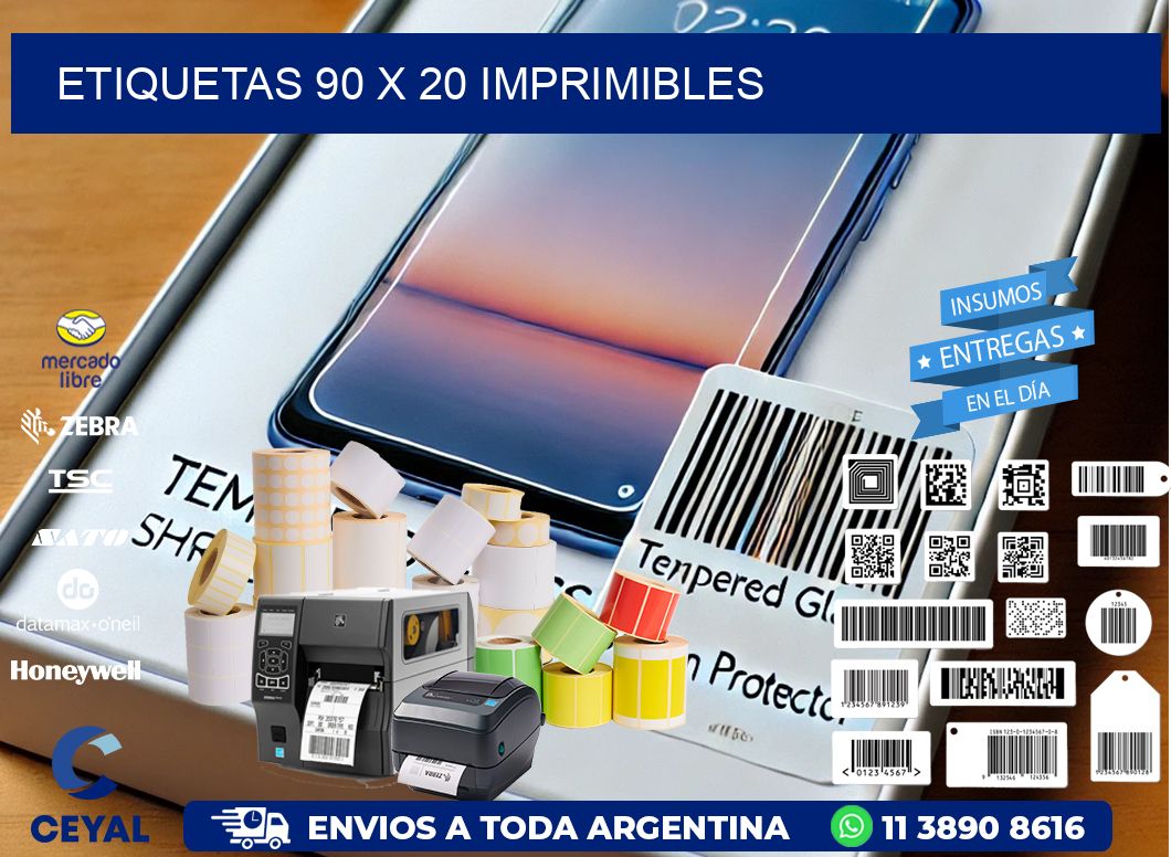 ETIQUETAS 90 x 20 IMPRIMIBLES