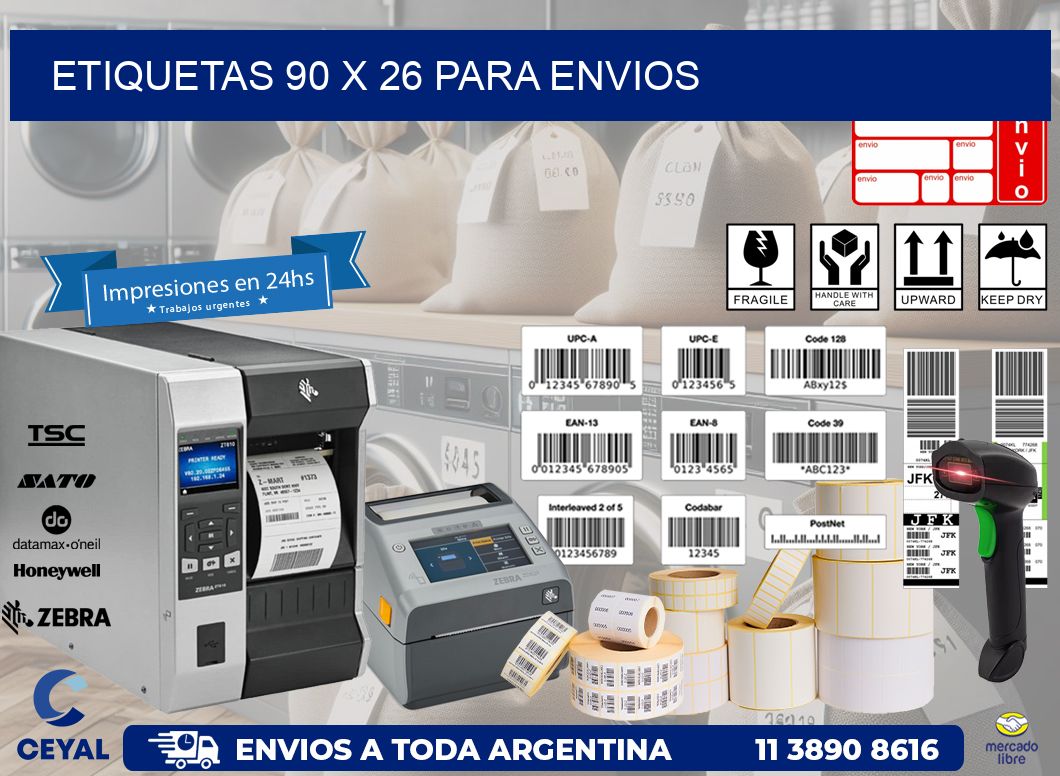 ETIQUETAS 90 x 26 PARA ENVIOS