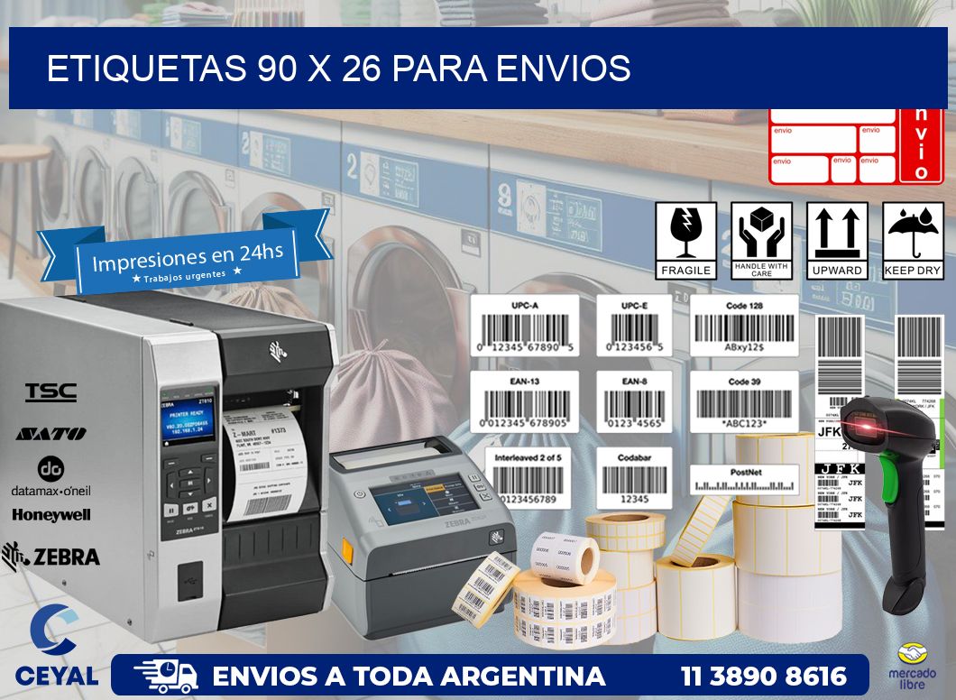 ETIQUETAS 90 x 26 PARA ENVIOS