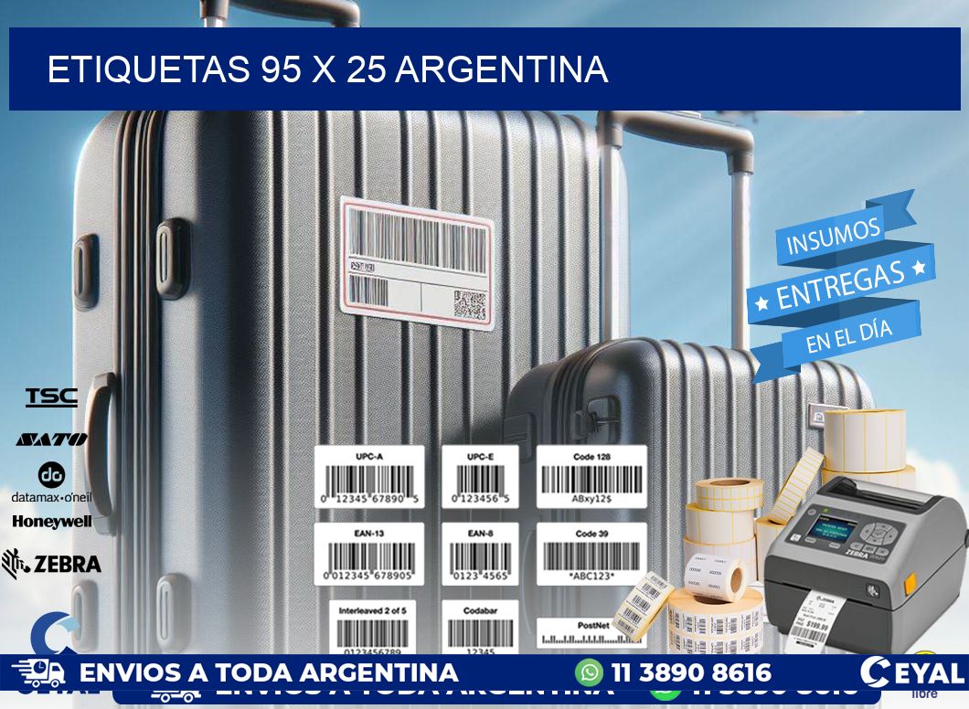 ETIQUETAS 95 x 25 ARGENTINA