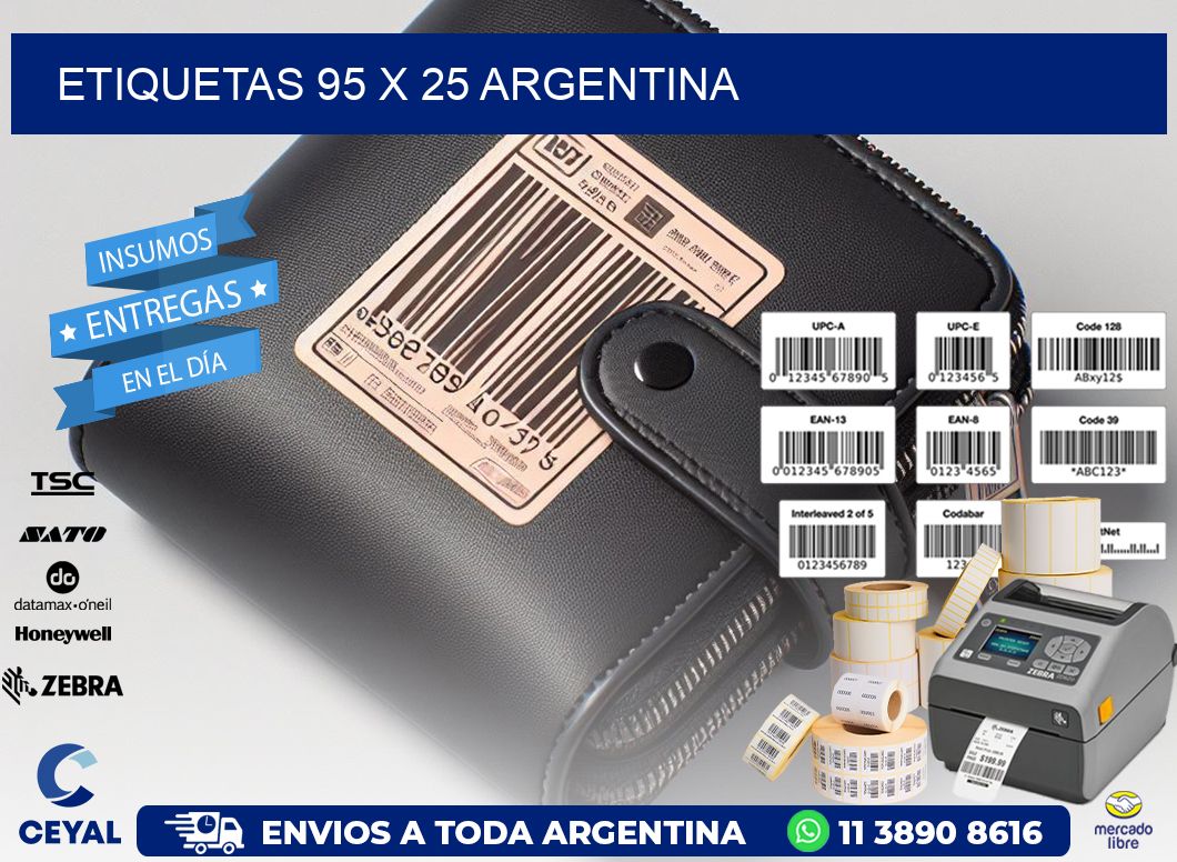 ETIQUETAS 95 x 25 ARGENTINA