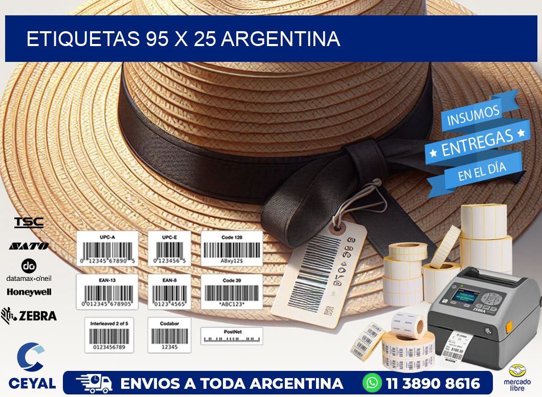 ETIQUETAS 95 x 25 ARGENTINA