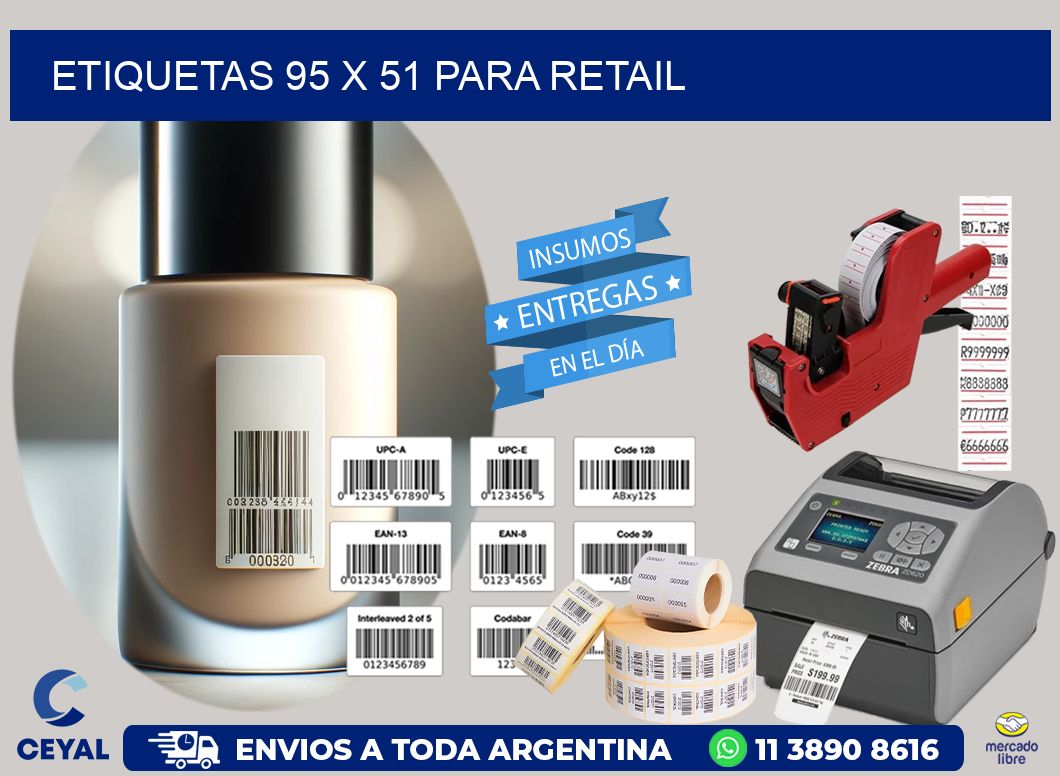 ETIQUETAS 95 x 51 PARA RETAIL