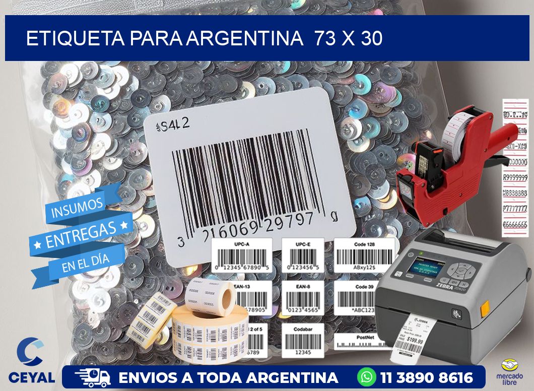 etiqueta para Argentina  73 x 30