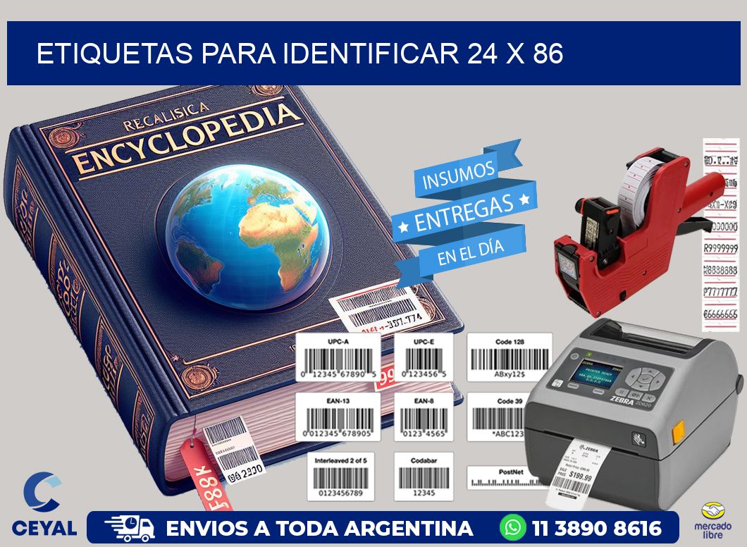 etiquetas para identificar 24 x 86