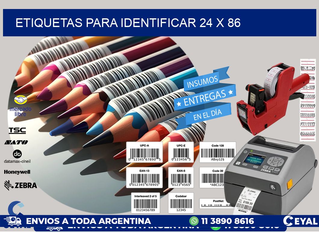 etiquetas para identificar 24 x 86