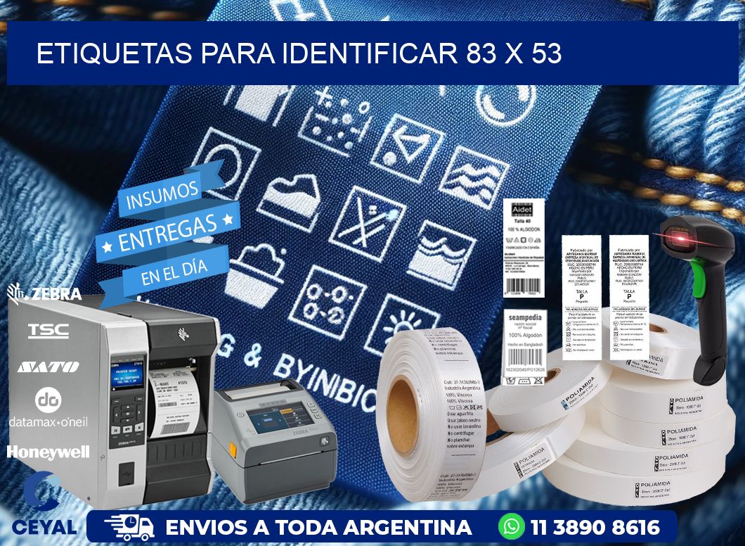 etiquetas para identificar 83 x 53