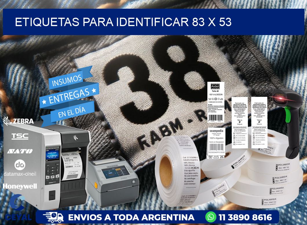 etiquetas para identificar 83 x 53