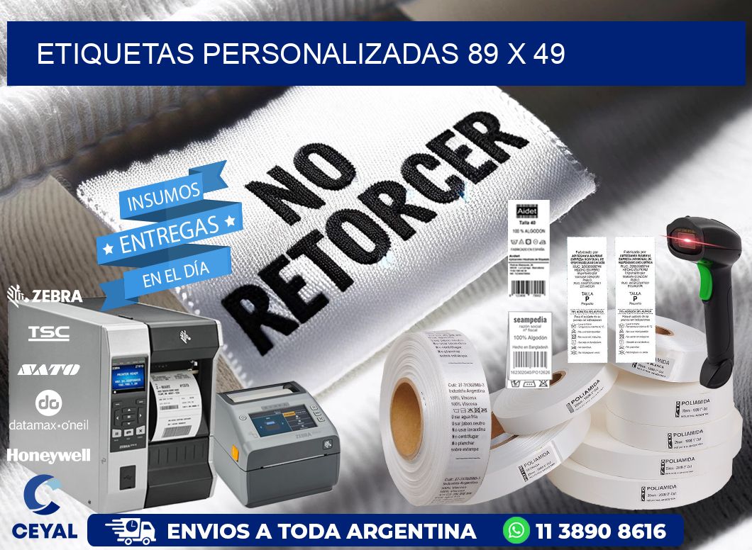 etiquetas personalizadas 89 x 49