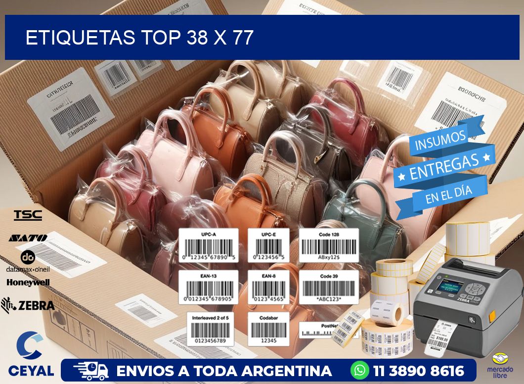 etiquetas top 38 x 77