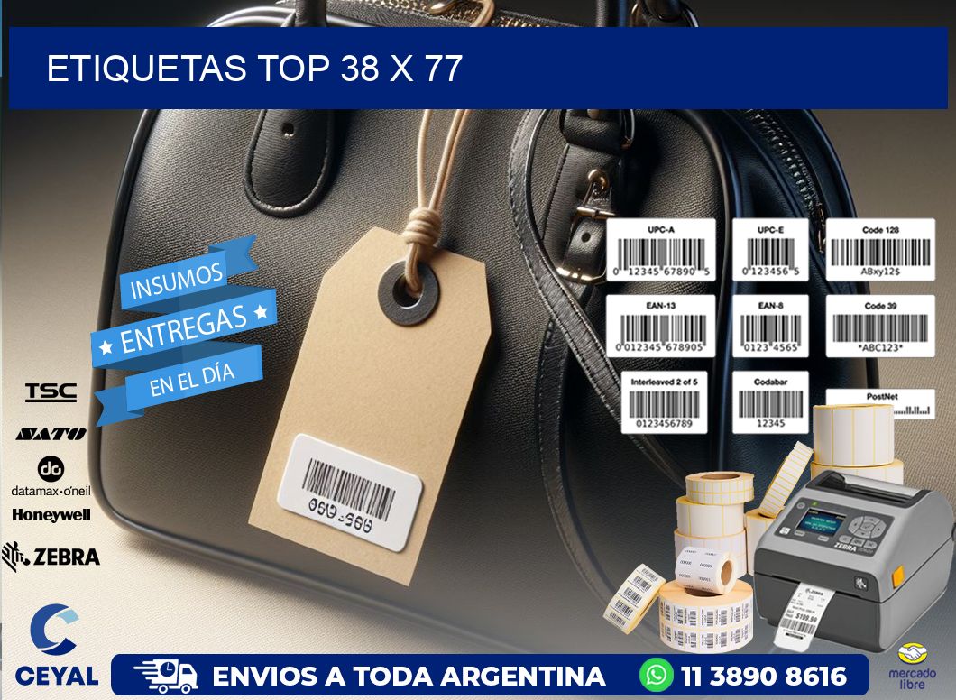 etiquetas top 38 x 77