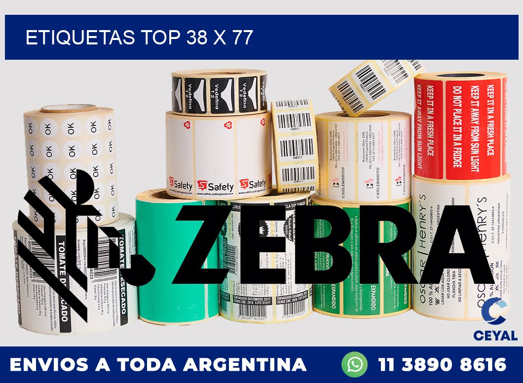 etiquetas top 38 x 77