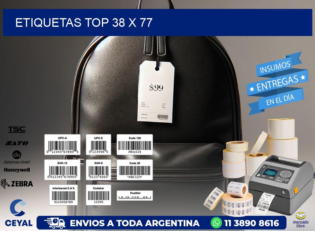 etiquetas top 38 x 77