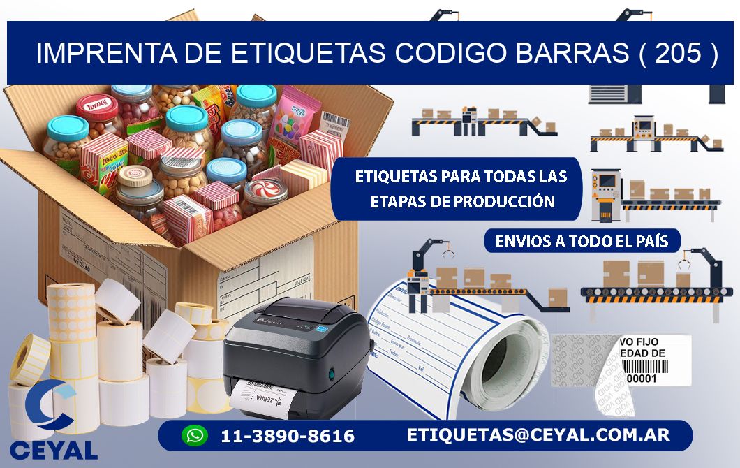 imprenta de etiquetas codigo barras ( 205 )