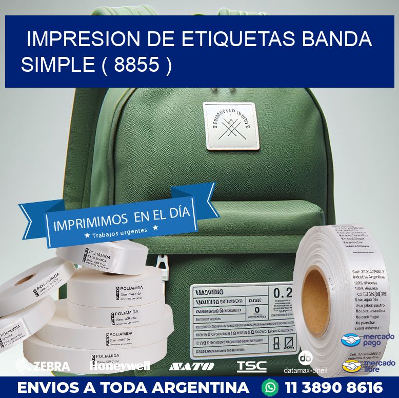 impresion de etiquetas banda simple ( 8855 )