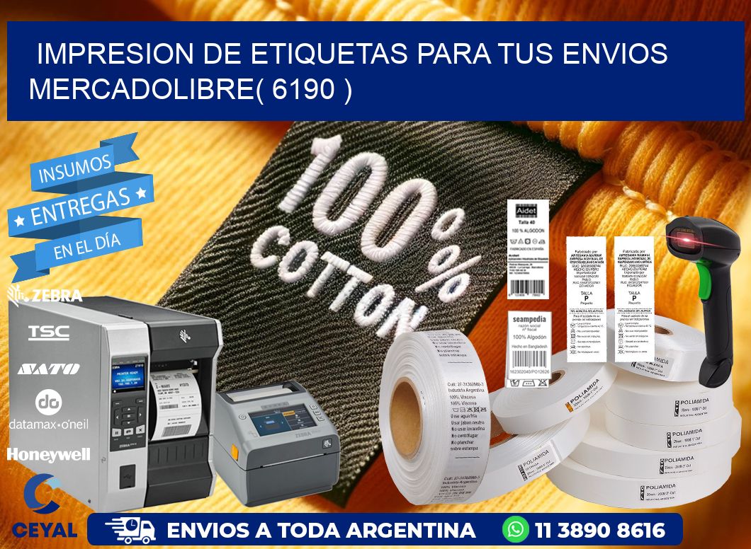 impresion de etiquetas para tus envios mercadolibre( 6190 )