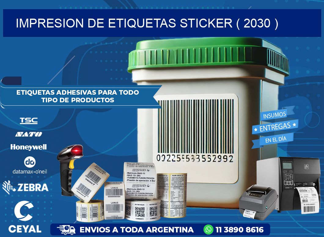 impresion de etiquetas sticker ( 2030 )