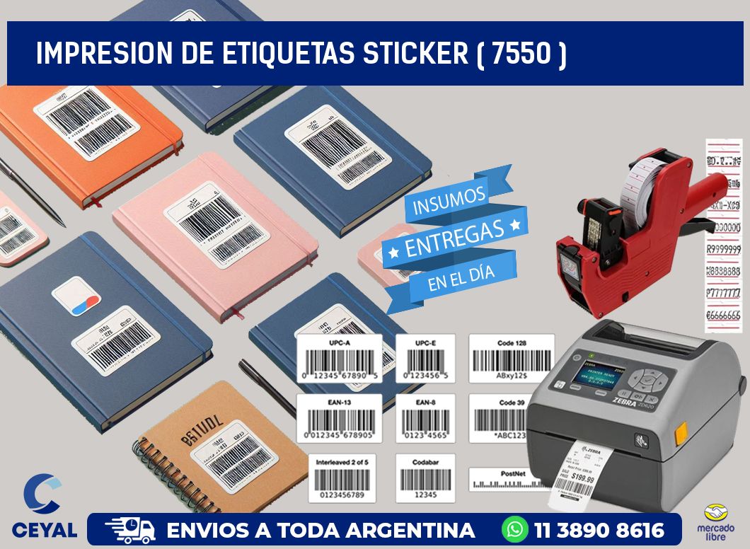 impresion de etiquetas sticker ( 7550 )