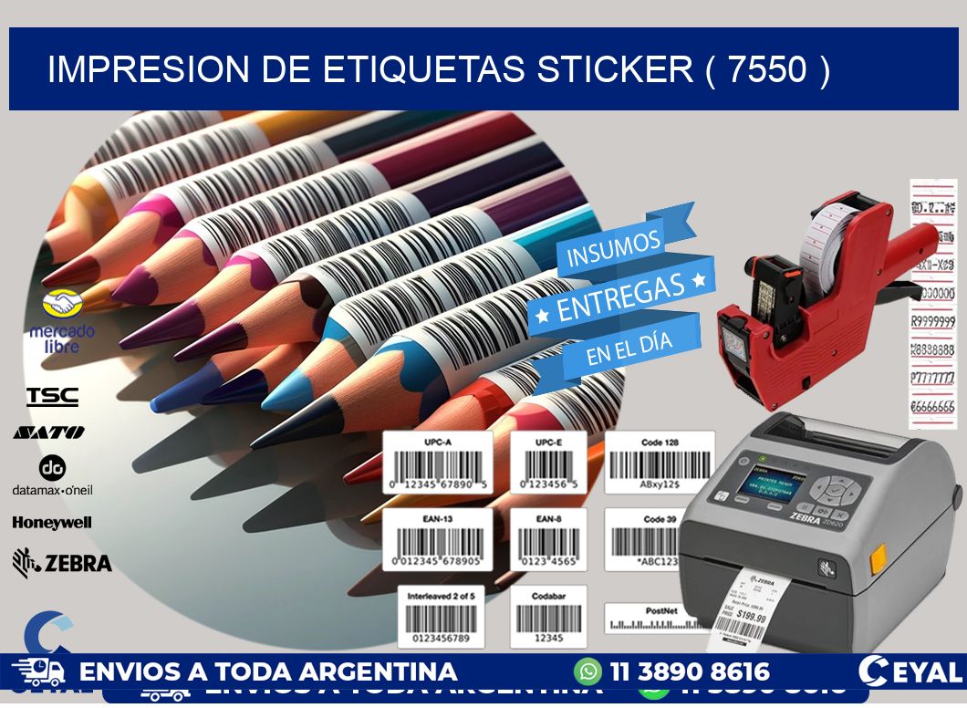 impresion de etiquetas sticker ( 7550 )