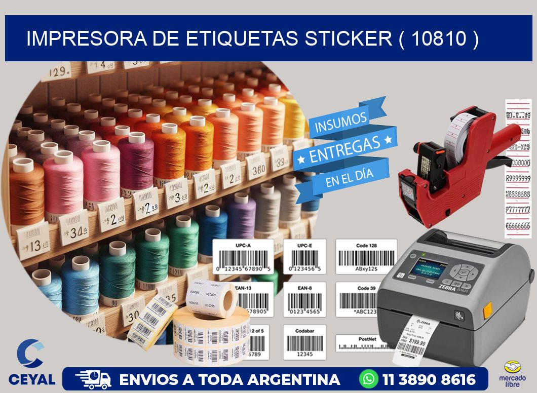 impresora de etiquetas sticker ( 10810 )