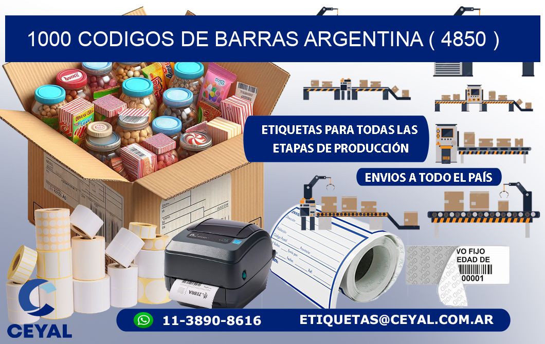 1000 codigos de barras argentina ( 4850 )