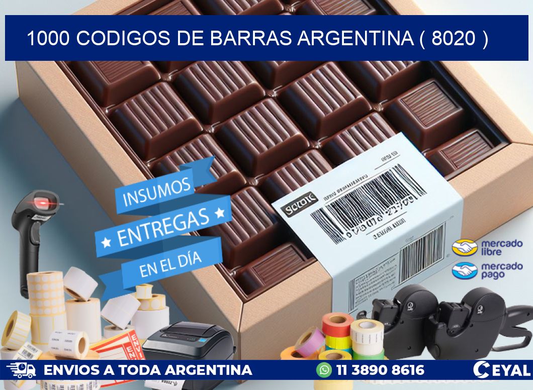 1000 codigos de barras argentina ( 8020 )