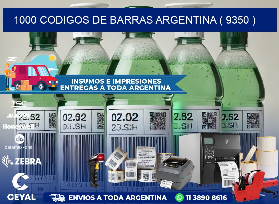 1000 codigos de barras argentina ( 9350 )