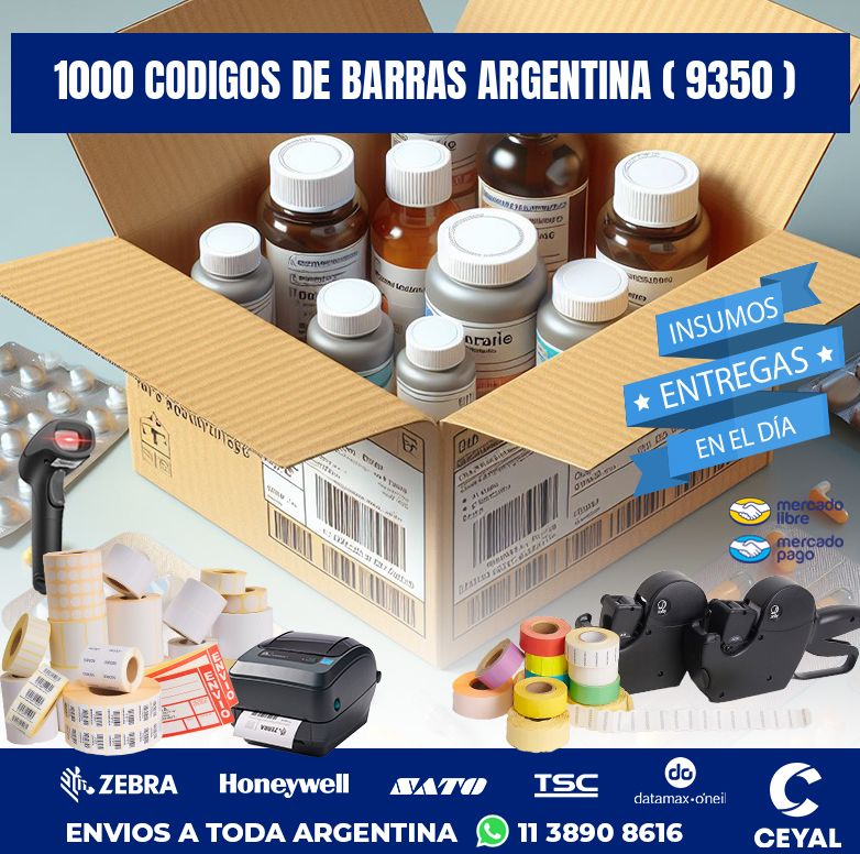 1000 codigos de barras argentina ( 9350 )