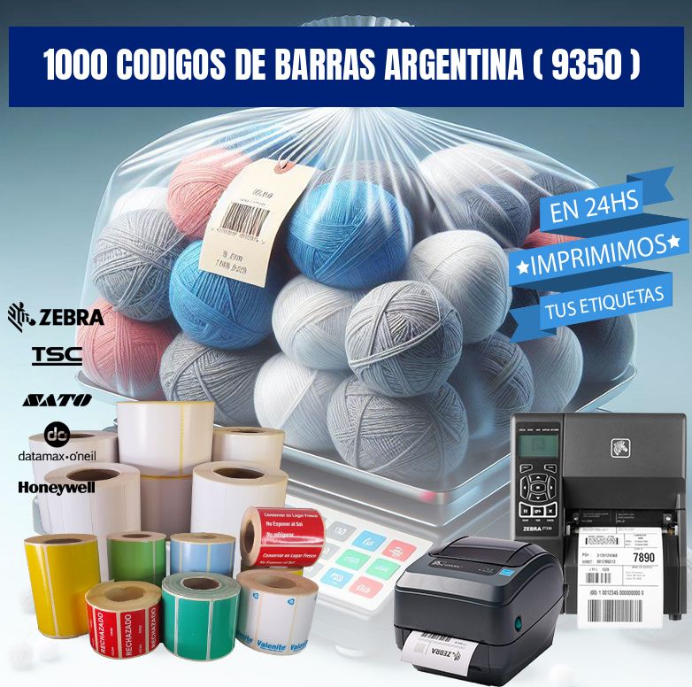 1000 codigos de barras argentina ( 9350 )