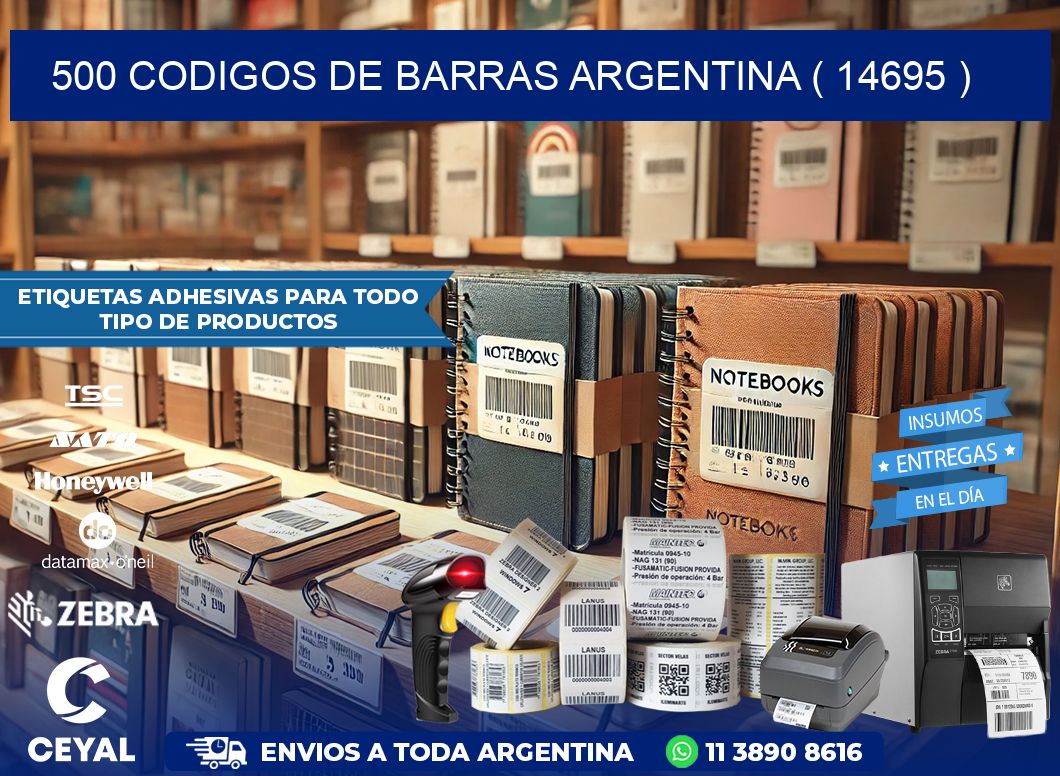 500 codigos de barras argentina ( 14695 )