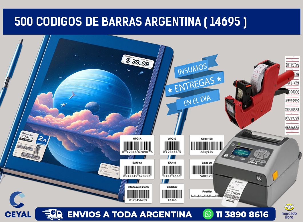 500 codigos de barras argentina ( 14695 )