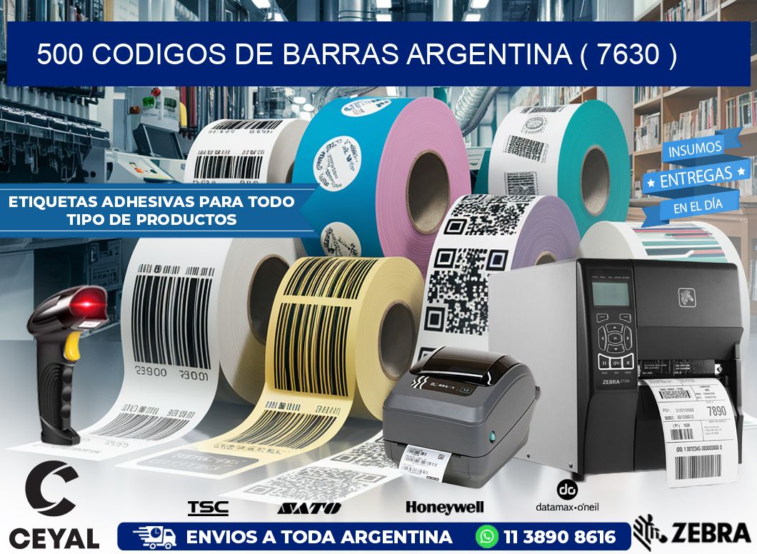 500 codigos de barras argentina ( 7630 )