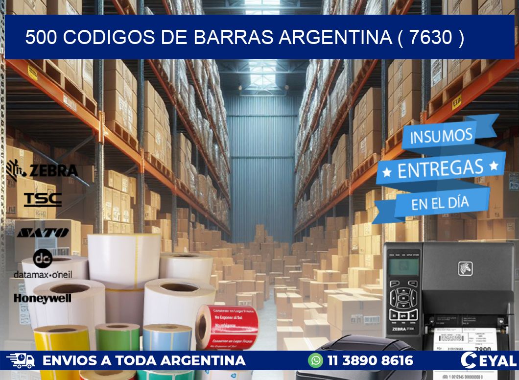 500 codigos de barras argentina ( 7630 )