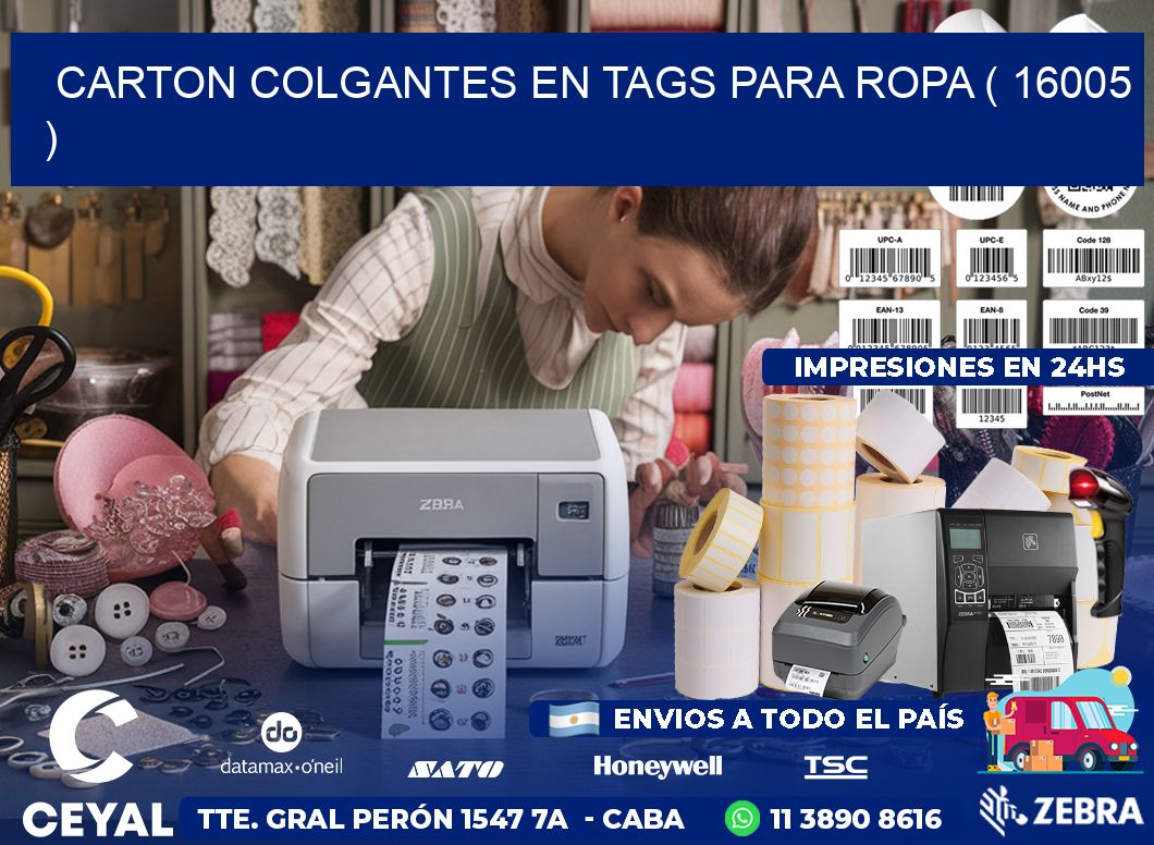 CARTON COLGANTES EN TAGS PARA ROPA ( 16005 )