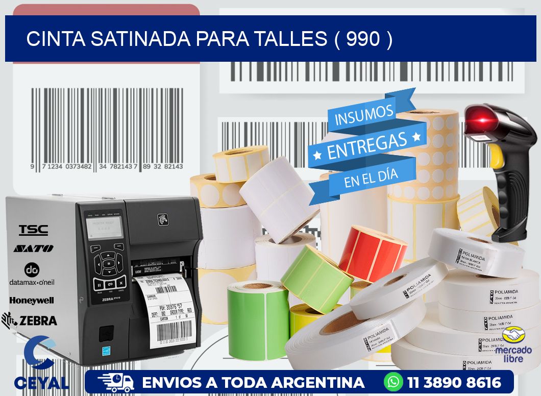 CINTA SATINADA PARA TALLES ( 990 )