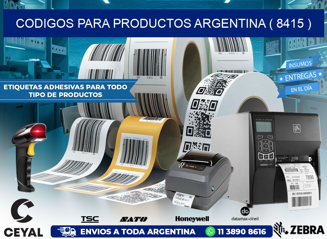 CODIGOS PARA PRODUCTOS ARGENTINA ( 8415 )