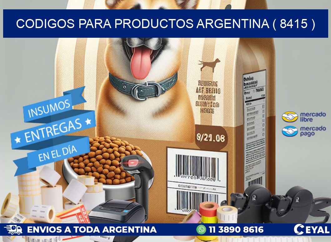 CODIGOS PARA PRODUCTOS ARGENTINA ( 8415 )