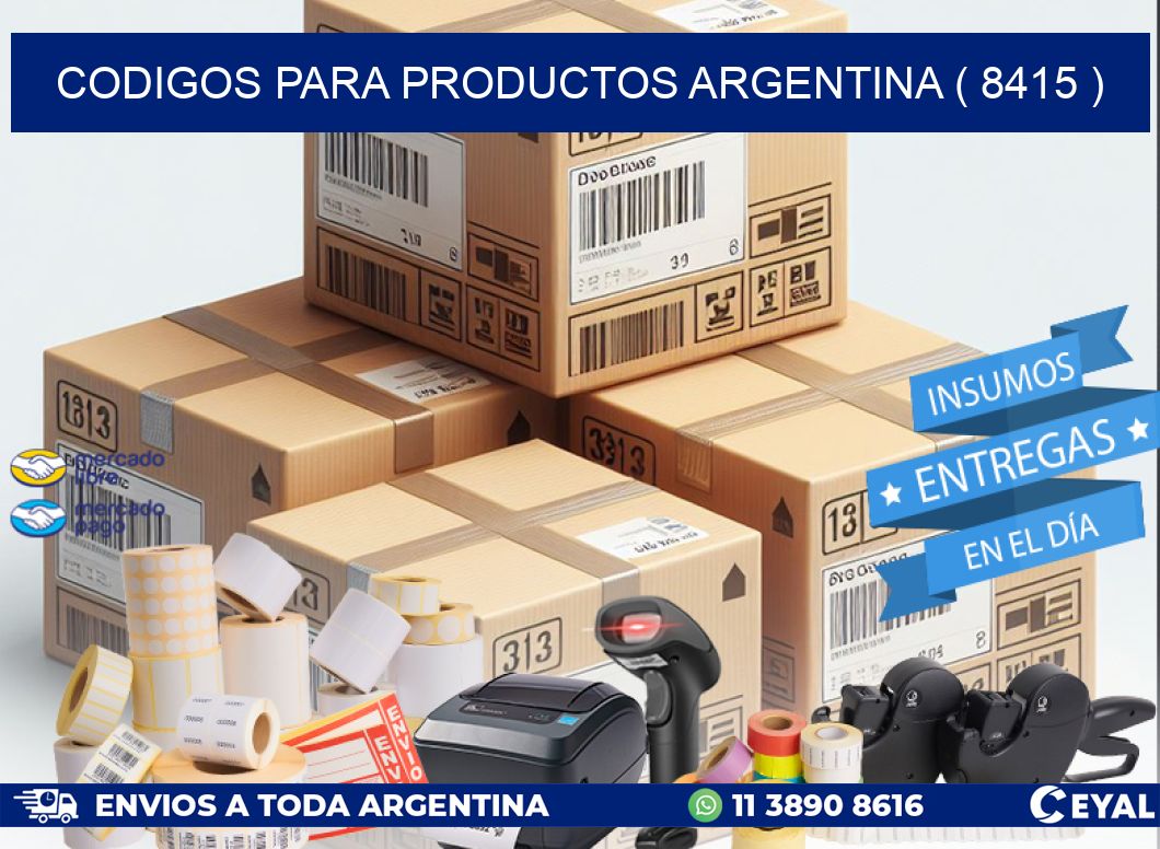 CODIGOS PARA PRODUCTOS ARGENTINA ( 8415 )