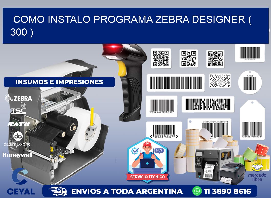 COMO INSTALO PROGRAMA ZEBRA DESIGNER ( 300 )