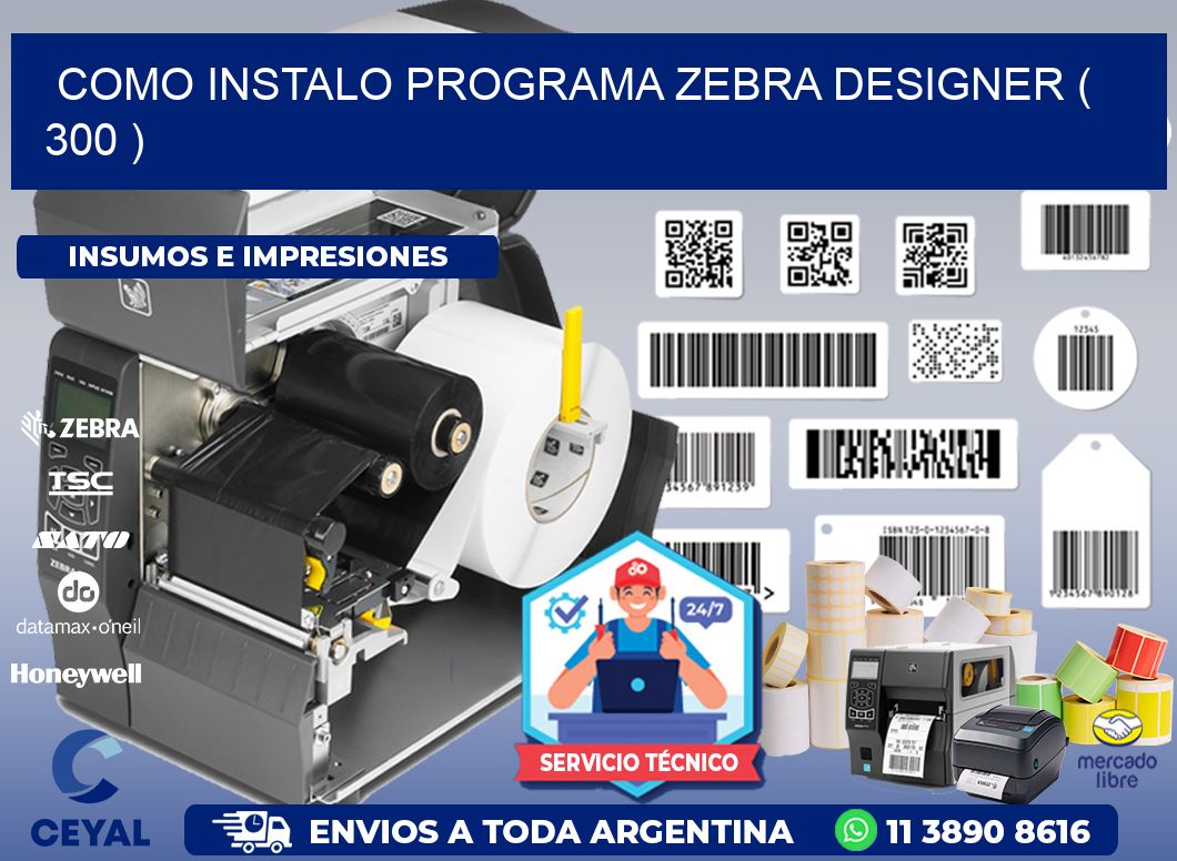 COMO INSTALO PROGRAMA ZEBRA DESIGNER ( 300 )