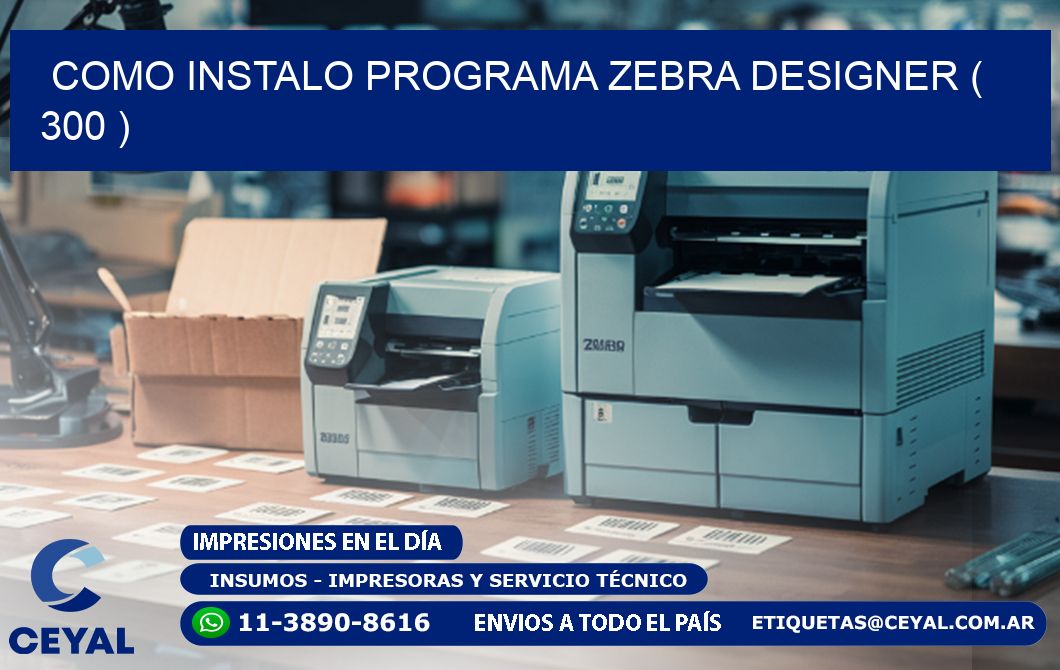 COMO INSTALO PROGRAMA ZEBRA DESIGNER ( 300 )