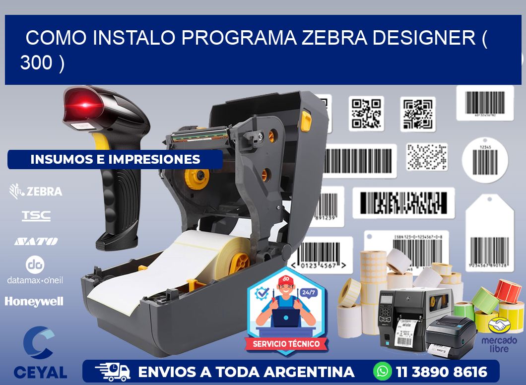 COMO INSTALO PROGRAMA ZEBRA DESIGNER ( 300 )