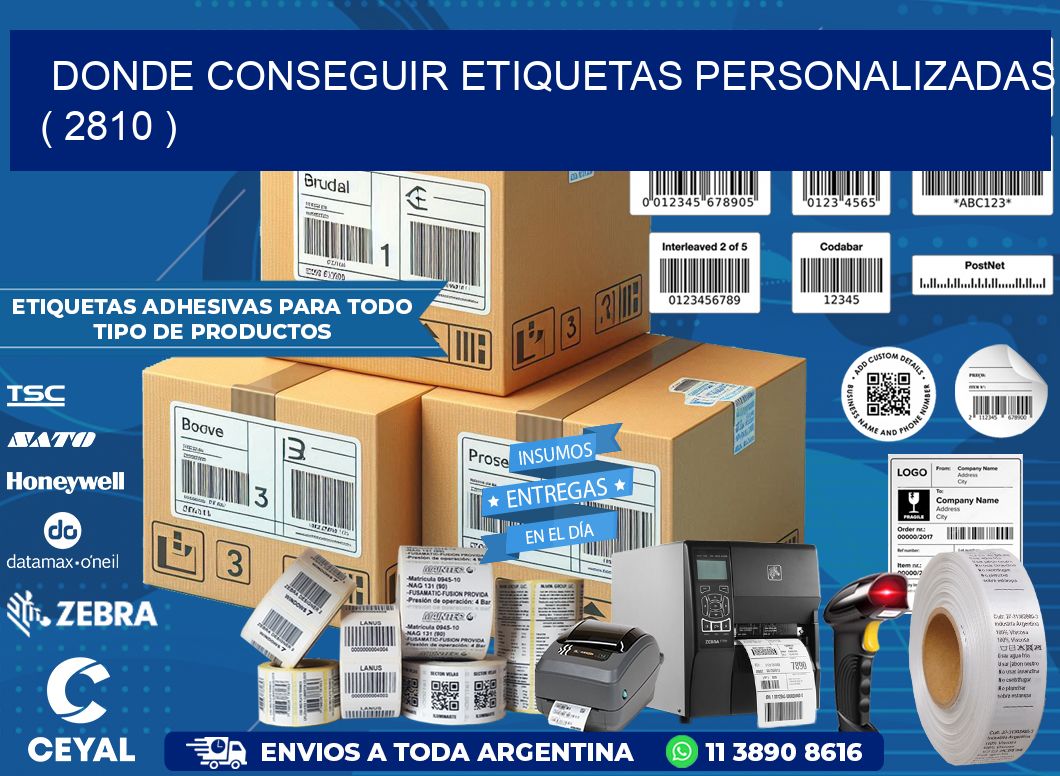 DONDE CONSEGUIR ETIQUETAS PERSONALIZADAS ( 2810 )