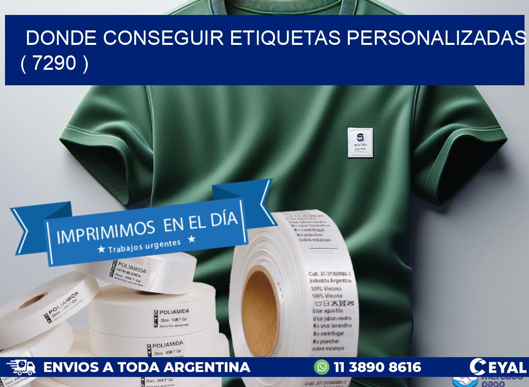 DONDE CONSEGUIR ETIQUETAS PERSONALIZADAS ( 7290 )